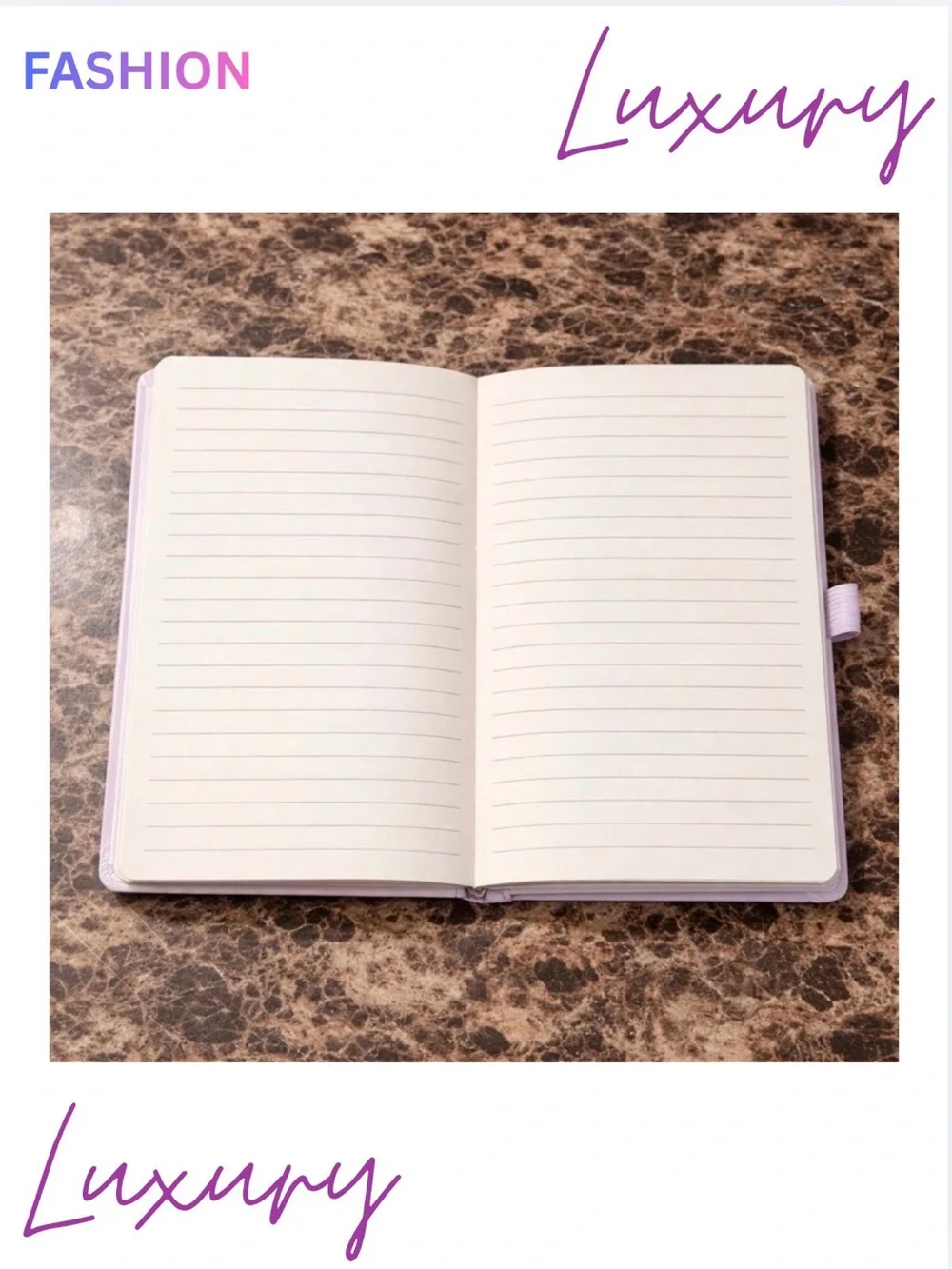 NOTEBOOK: Lavender & Purple Featuring Elegant Flowers & Bows, NWOT